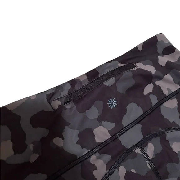 Athleta Camo Leggings Size S | Black Gray High Rise Pocket Workout Yoga Pants - Picture 4 of 6